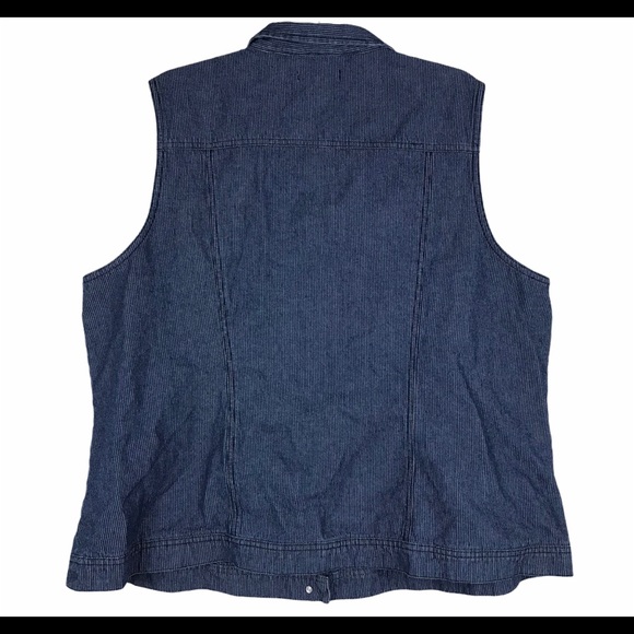 Est. 1948 Denim button down denim vest plus 22/24 - Picture 3 of 9